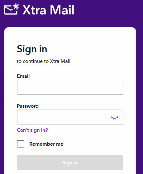 Recovery Xtra Mail Password